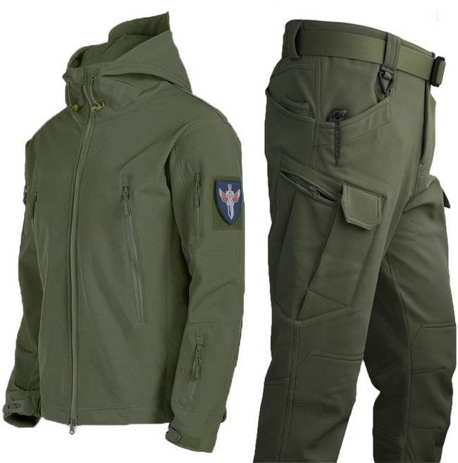 쌍천 아웃도어 소프트 바람막이 세트 남 봄 가을 겨울 바람막이 기모 등산복 남자 코트 Y25091508