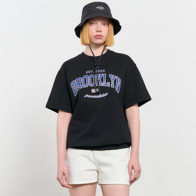 [제너럴아이디어] UNISEX 브루클린 미니 쭈리 반팔 티셔츠 [BLACK] / SBD2U51042-WOMAN