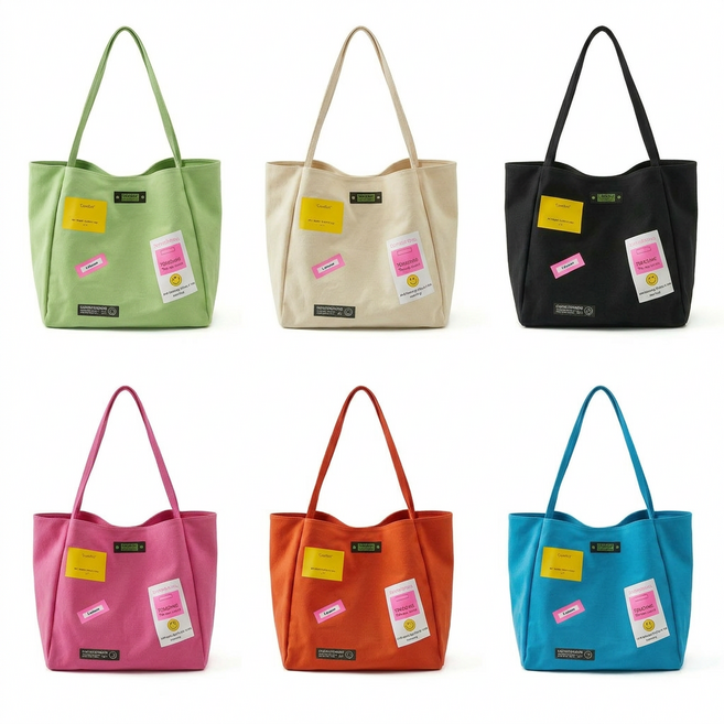 리틀프랑 스마일 패치 에코백 여성 빅사이즈 가방