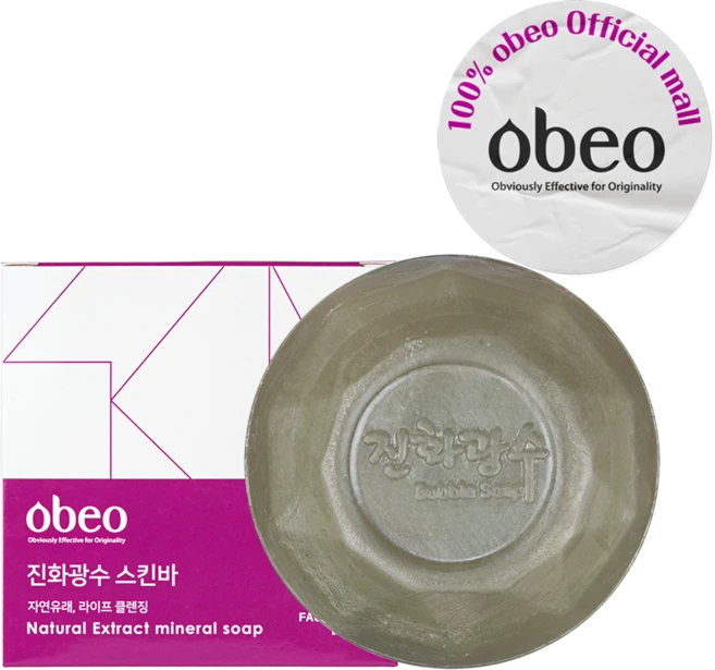 쏘일미네랄 오베오 진화광수 피부자극0.00% 스킨바 피부개선 임상 올인원 클렌징 비누, 110g, 1개입 - 쿠팡