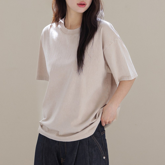 피그먼트 워싱 20수 반팔티셔츠 남녀공용 데일리 면티 S~5XL