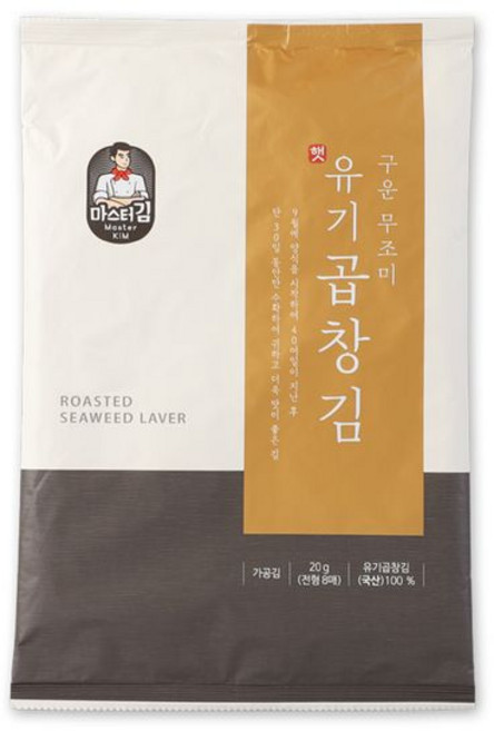 임박특가 구운무조미 햇 유기곱창김 전장, 3개, 20g