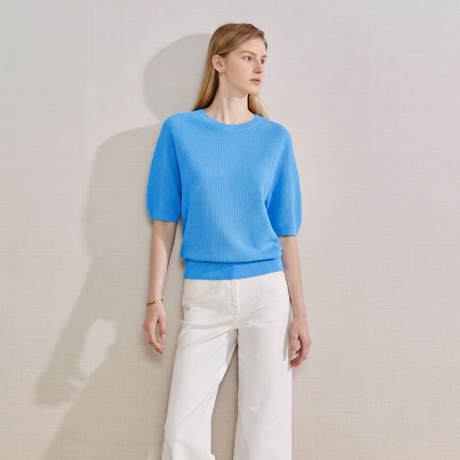 더아이잗 홀가먼트 5부 래글런 풀오버 니트 IR7M1PO801