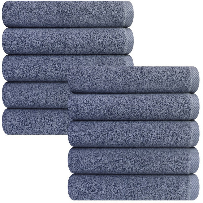 송월타월 항균무지 30수 150g 세면타월, 다크스카이, 10개