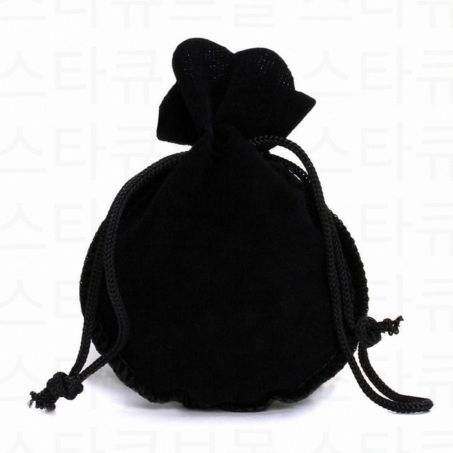 벨벳 복주머니 주얼리 복조리 돌반지주머니 복조리 돌선물, 블랙, 1개