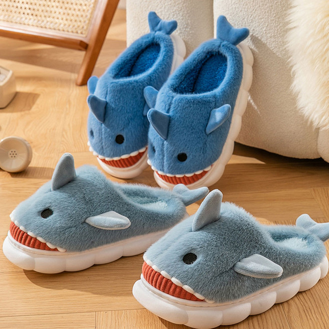 (상어/2컬러) 털슬리퍼 남성 여성 겨울 방한 학교 사무실 회사 신발 퍼 230-270