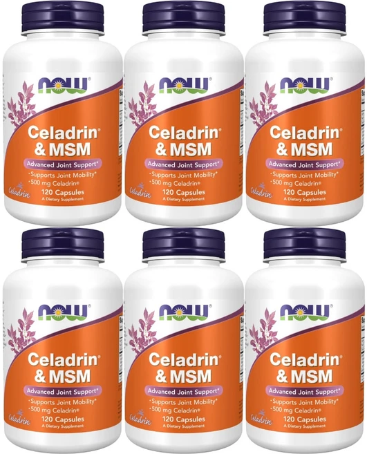 나우푸드 셀라드린 앤 MSM 식이유황 캡슐, 120정, 6개 - 쿠팡