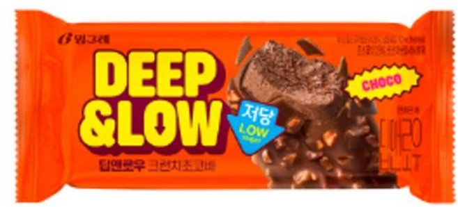 빙그레 딥앤로우 크런치초코바 90ml 12개