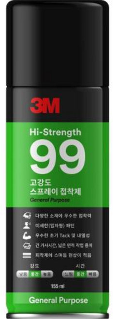 3M 케미칼 접착제 #99 Spray 155ml, 없음, 1개