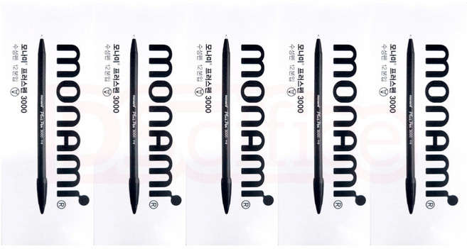 모나미 프러스펜 3000, 흑색, 60개