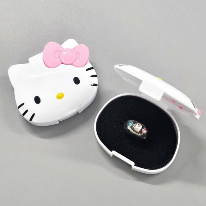 다용도 알약 귀여운 휴대용 산리오 헬로키티 약통 약보관통 케이스, 레드