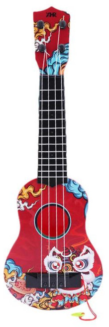 JC 어린이 장난감 우쿨렐레 악기 장난감 3세 이상 어린이를 위한 17인치 조기 교육 장난감, 빨간색, 설명한대로, PP, 1개