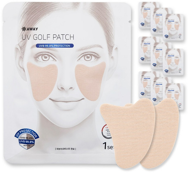 블루초이스 AWAY 자외선 차단 골프패치 2패치 / 4컬러, 21호, 10개