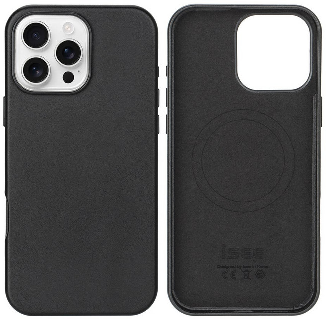 아이시(isee) 아이폰 호환 16 강력 맥세이프 가죽 케이스