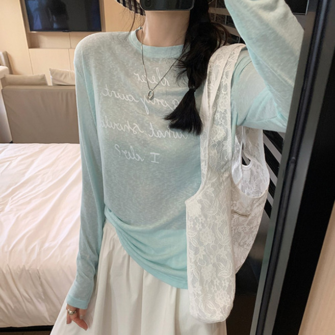 메이킹유 긴팔 레터링 라운드넥 WB250385레이니티