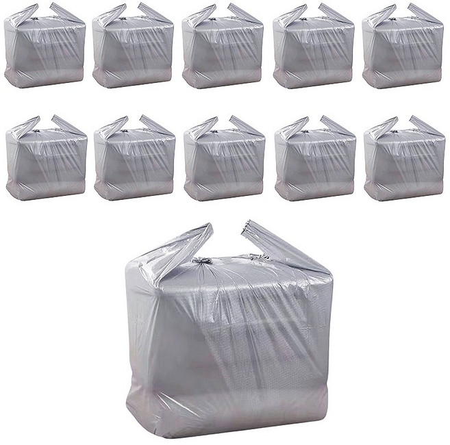 생활의지혜 이삿짐용 대형 이사 비닐봉투 그레이, 11개, 240L