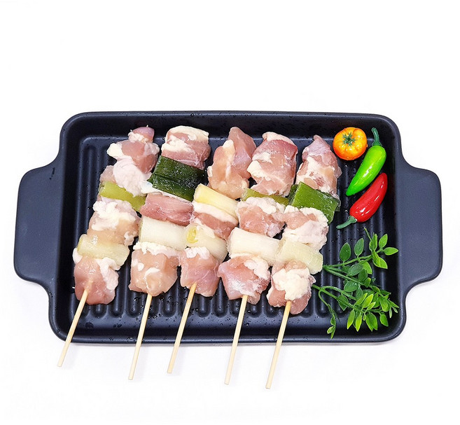 파닭꼬치 10개 순살 껍질 목살 염통 꼬치 숯불 구이 캠핑음식, 400g, 1개