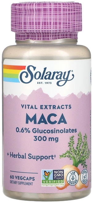 Solaray 필수 추출물 마카 300mg 베지 캡슐 60정, Solaray필수추출물마카300mg베지캡슐60정, 1개 - 쿠팡