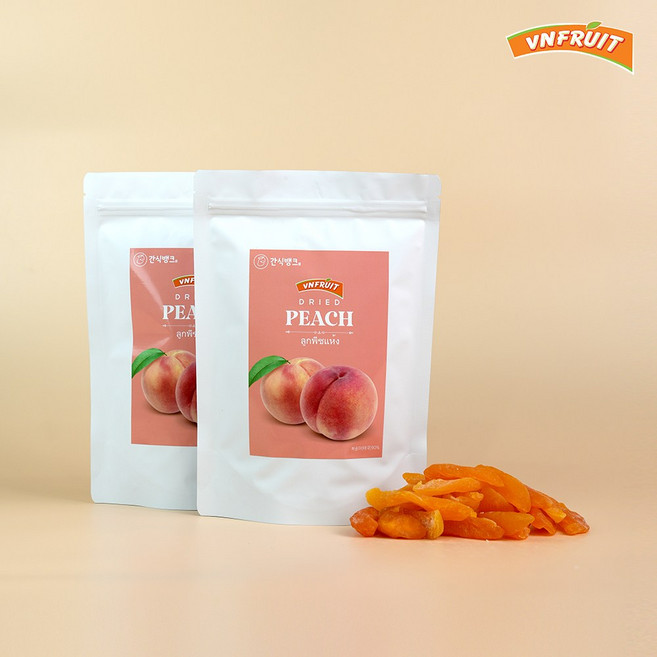 [간식뱅크] 원물 90% 건복숭아 500g /건과일 건조과일 말린과일 말린복숭아 복숭아말랭이 황도말랭이, 2개