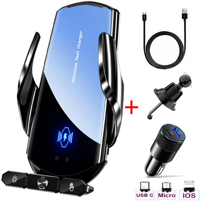 50W 무선 충전기 자동차 공기 환기 스탠드 전화 홀더 삼성기기 호환 삼성기기 호환제품 호환 S2 S20 S 0 아이폰 호환 2 3 4 PRO MAX 충전 스테이션, with Car Charger 2