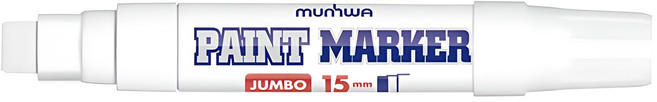 문화연필 점보 페인트 마카 흰색 15mm, 1색, 1개