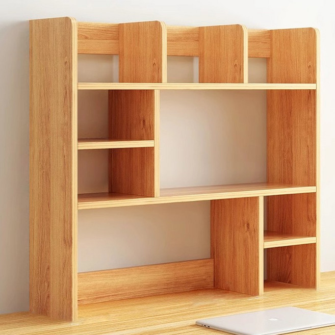 SeekFun 스탠드 책상 책꽂이 수납 선반 정리 공간활용 튼튼한 책장, 내추럴, 3단