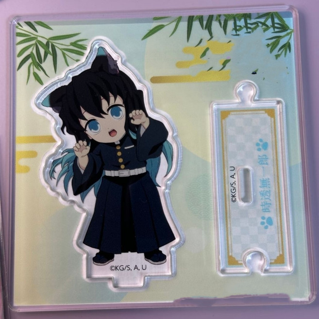 귀멸의칼날 아크릴 스탠드 무이치로 귀여운 미니 버전 데스크탑 피규어 굿즈