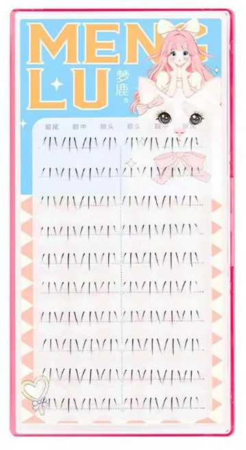 드림디어 10줄 대용량 인조 속눈썹 걸그룹 캣클로 3개입 덴스 내추럴 세그먼트형 해바라기 플러피, 1set