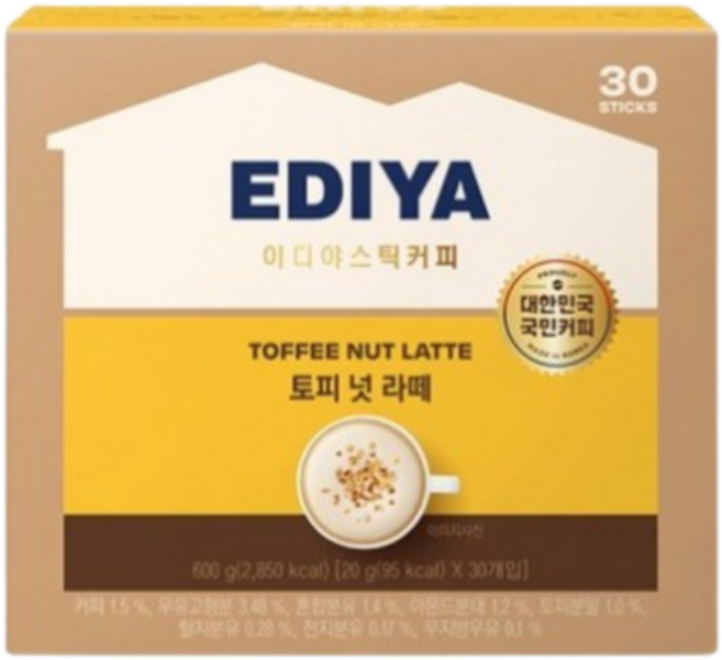 이디야 토피넛라떼 분말스틱, 20g, 30개입, 10개