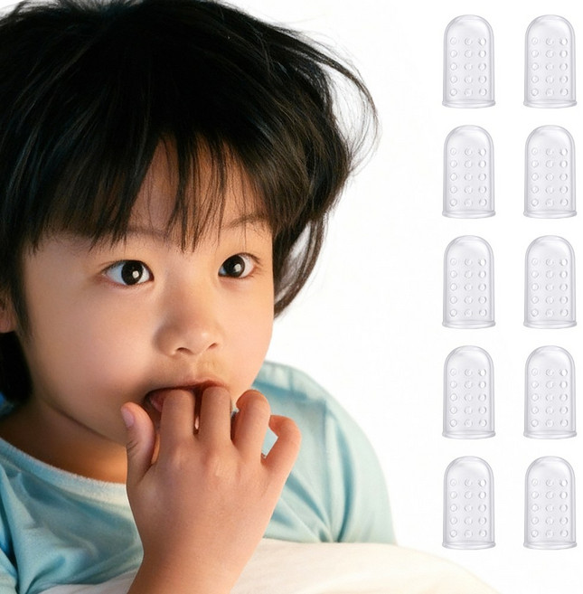 와일드 몬스터 손톱 물어뜯기 방지 손 손가락 뜯기 깨물기 버릇 보호 교정 예방 실리콘, 10개