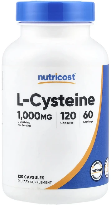 프리미엄상품 Nutricost L-시스테인 캡슐 120정(캡슐 1정당 500mg) 끝내주게잘나가는상품, NutricostL시스테인캡슐120정캡슐1정당500mg, 1개 - 쿠팡
