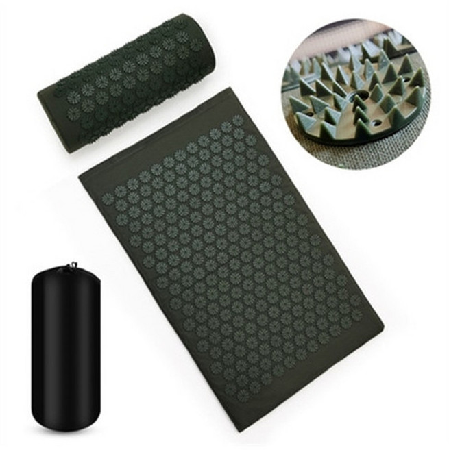 실내 런닝머신매트 소음방지매트 패드 자전거매트 미끄럼 마사지 쿠션 지압 마사지 요가, 아미그린 세트, 아미그린 세트, 1개