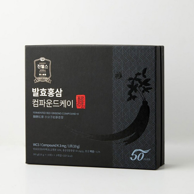 진웰스 컴파운드케이K 발효 홍삼 스틱 + 쇼핑백세트 10g x 30포, 1박스, 30회분