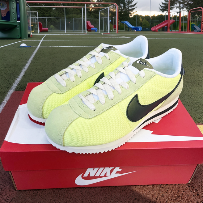 나이키 코르테즈 TXT 라이트 레몬 트위스트 코코넛 밀크 남녀공용 스니커즈 신발 운동화 데일리화 패션화