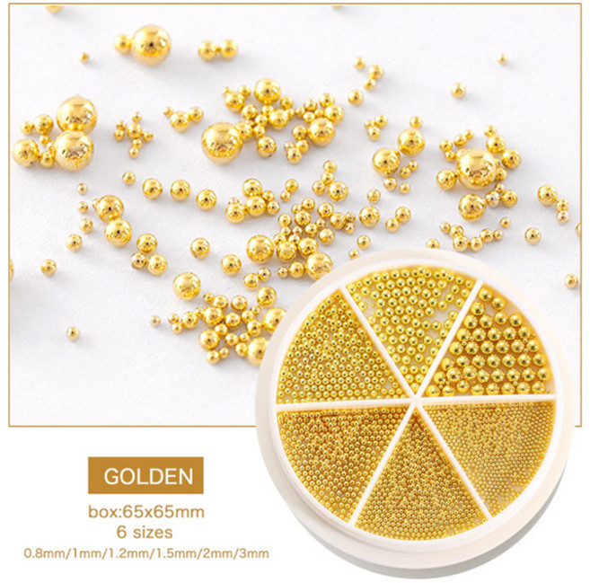 원형 볼참 3종 사이즈별 세트 택 일, 골드, 1개