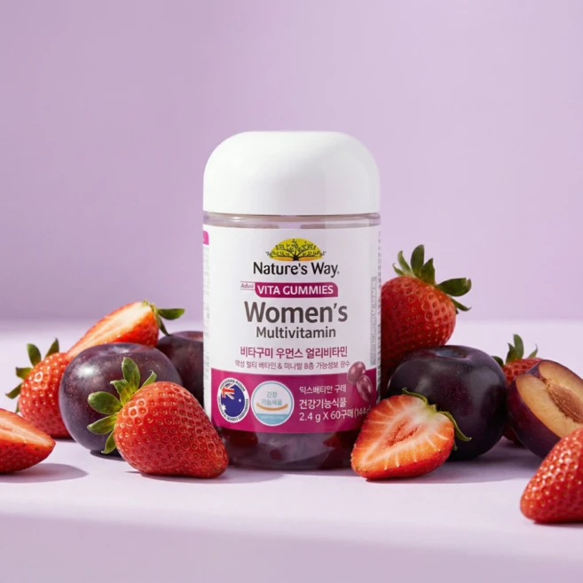 네이처스웨이 비타구미 우먼스 멀티비타민 믹스베리맛, 1개, 60정 - 쿠팡