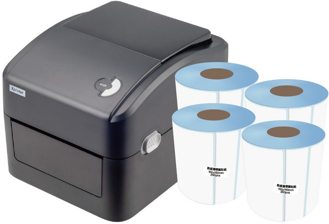 Xprinter 標籤打印機, 1套, XP420標籤機+4卷貼紙