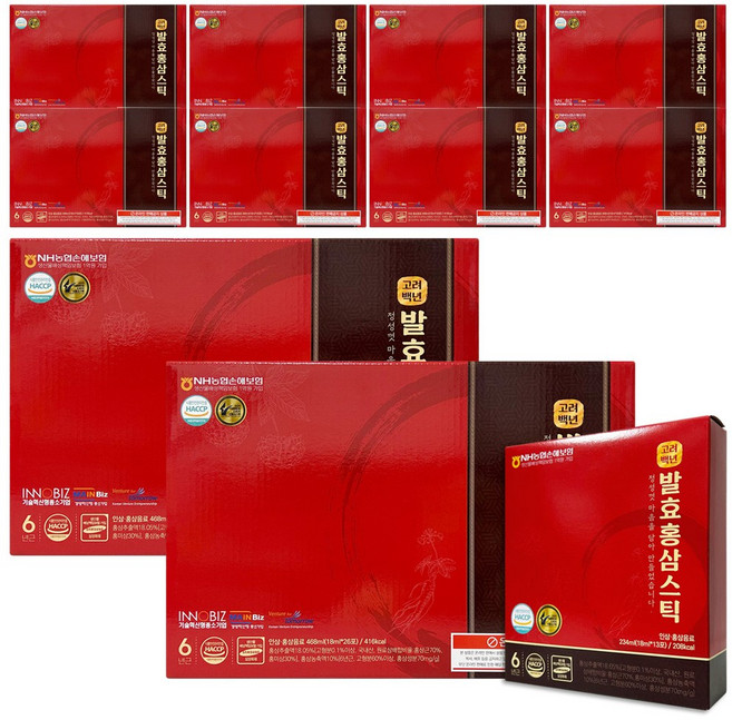 더존건강 고려백년 발효홍삼 스틱, 10개