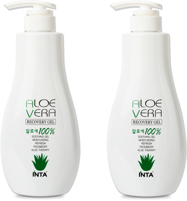 인타 100% 알로에 베라리커버리 겔, 500ml, 2개