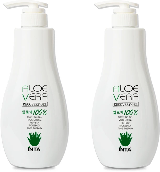 인타 100% 알로에 베라리커버리 겔, 500ml, 2개 - 쿠팡