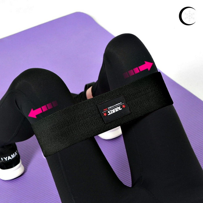 하체 운동 밴드 엉덩이 힙업 밴드 스쿼트 브릿지 운동용 탄력 저항 L, 1개