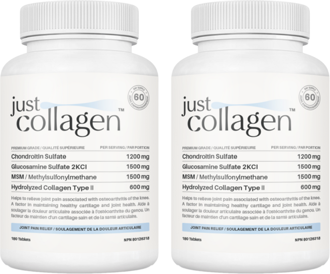저스트콜라겐 소연골 콘드로이친 글루코사민 MSM 콜라겐 타입2, 2개, 180정