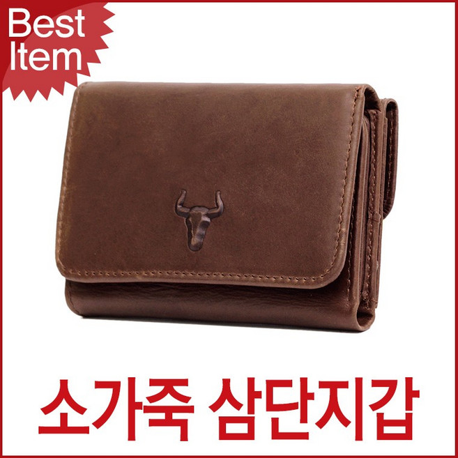 블루캣츠 블루마운트 F5011 소가죽 삼단지갑 중지갑 남성지갑