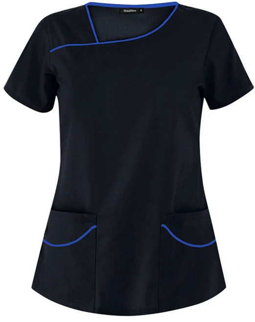 간호사 상의 캐주얼 봄 여름 반팔 간호복 루즈핏 병원복 유니폼 수술복 반팔티 간호사 작업복 CY