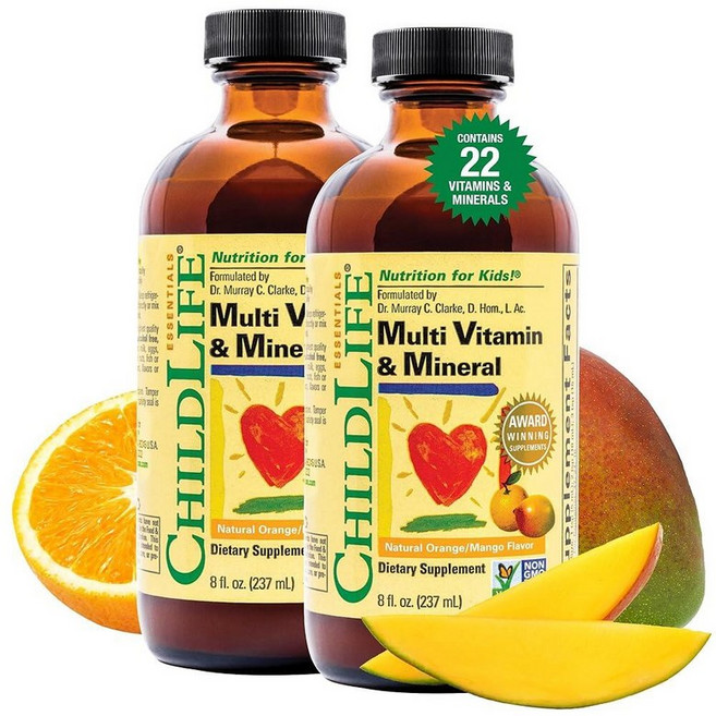 CHILDLIFE 차일드라이프 키즈 멀티비타민 미네랄 237ml 2병 세트 139370