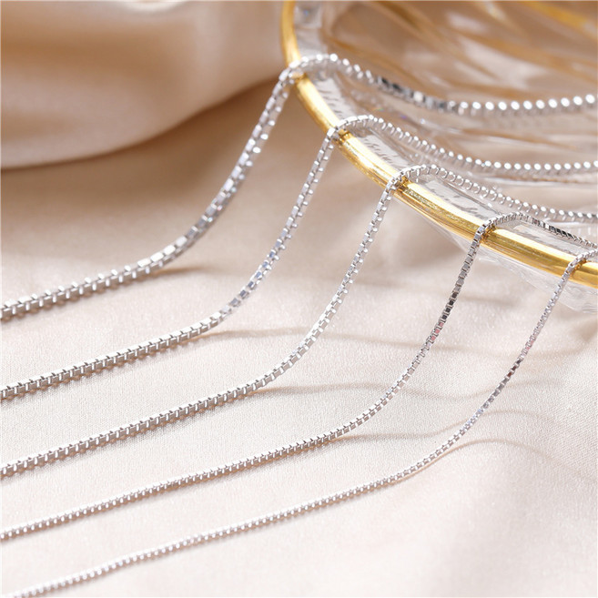 LAFIEEYA 실버 기본 체인목걸이 순은 925 펜던트용 체인 목걸이줄