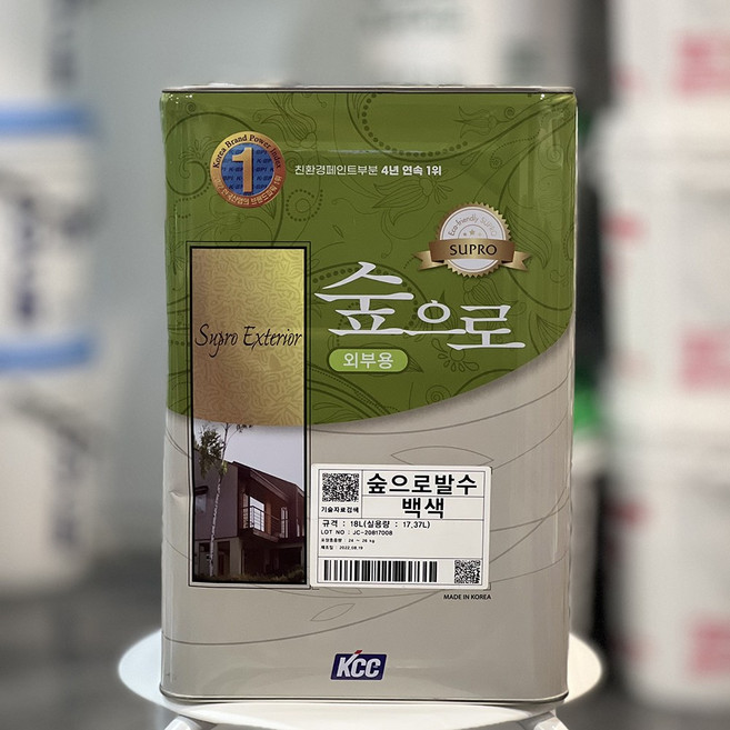 KCC 숲으로 발수 18L 외벽 발수 방수 페인트, 1개