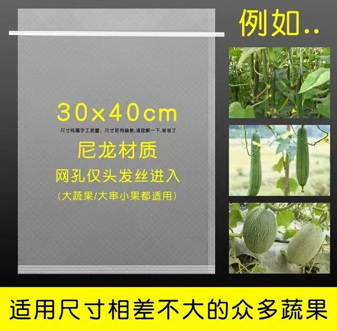 尼龍材質 防蟲防鳥網袋 適用多種水果, 1個, 30x40cm套袋10個
