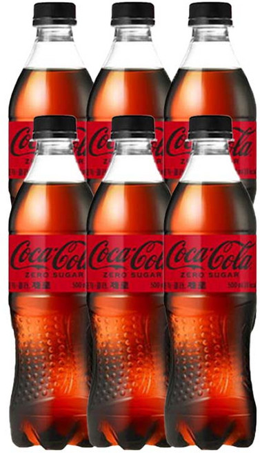 코카콜라 제로 페트, 500ml, 6개