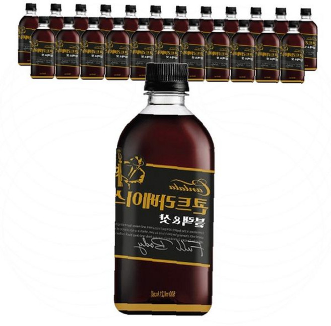 롯데 칸타타 콘트라베이스 블랙 샷 500ml 24병 페트병 무가당 아메리카노 음료